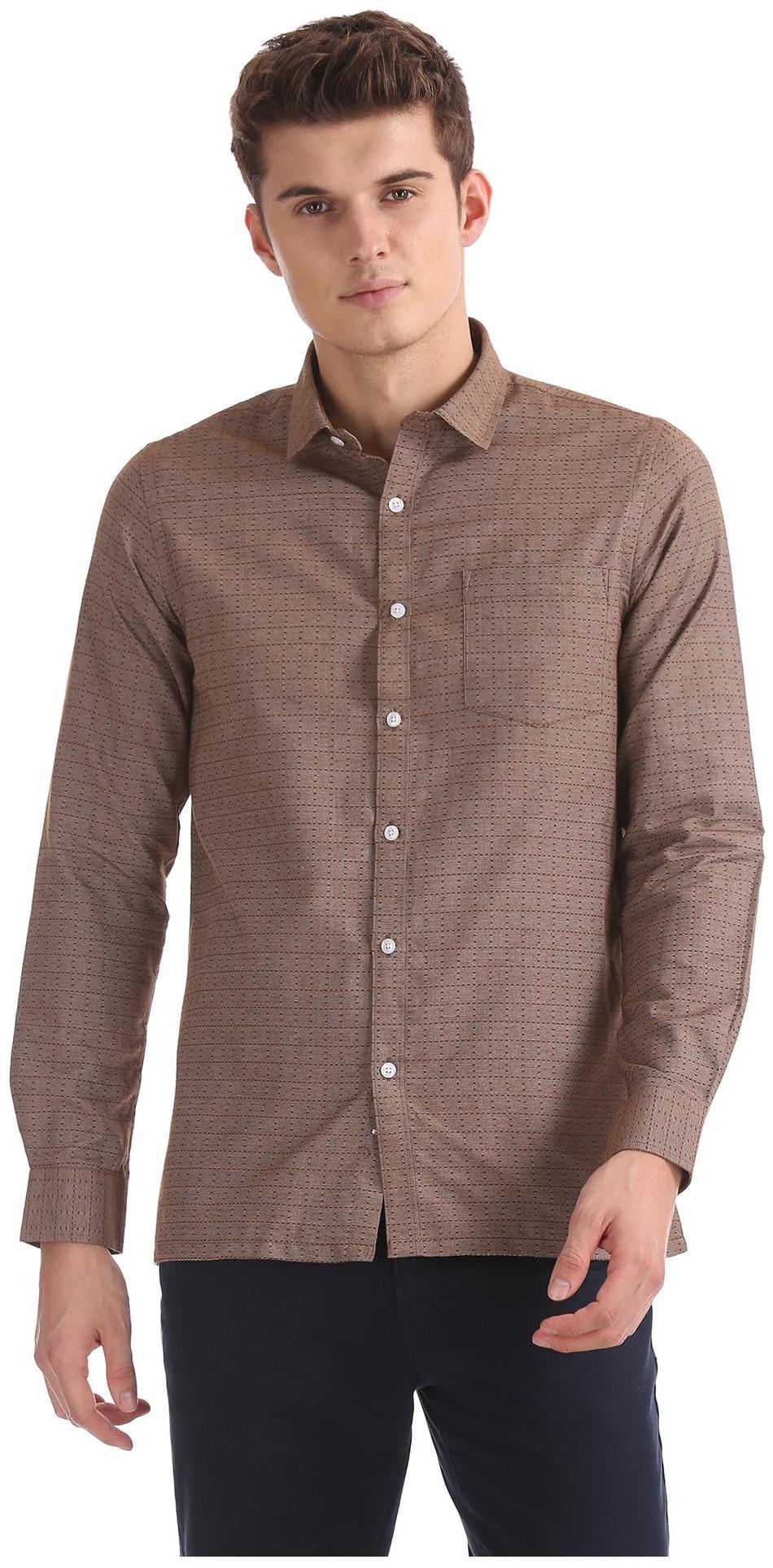 

Excalibur Men Regular fit Formal Shirt - Brown