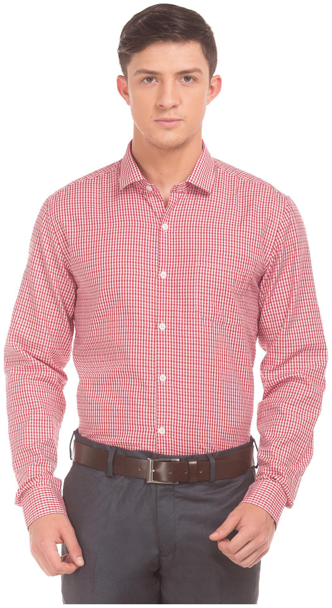 

Excalibur Men Regular fit Formal Shirt - Red