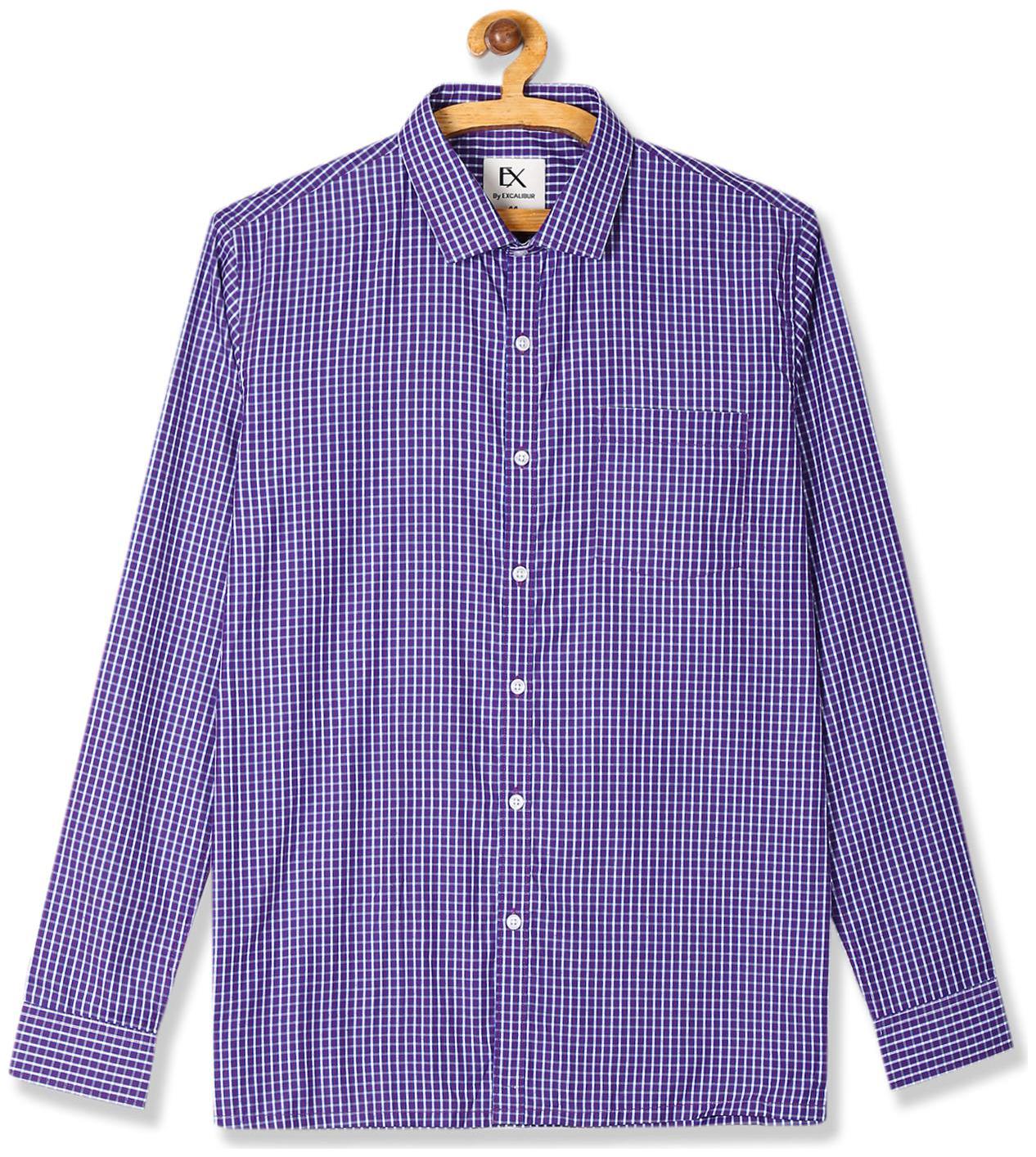 

Excalibur Men Regular fit Formal Shirt - Purple
