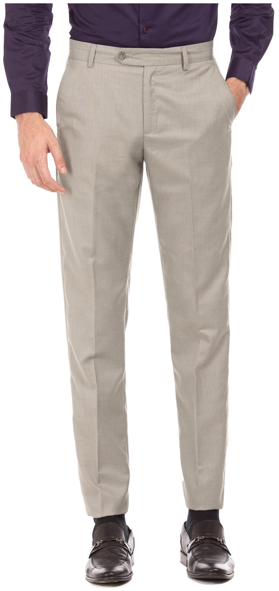 

Excalibur Men Solid Slim Fit Formal Trouser - Grey