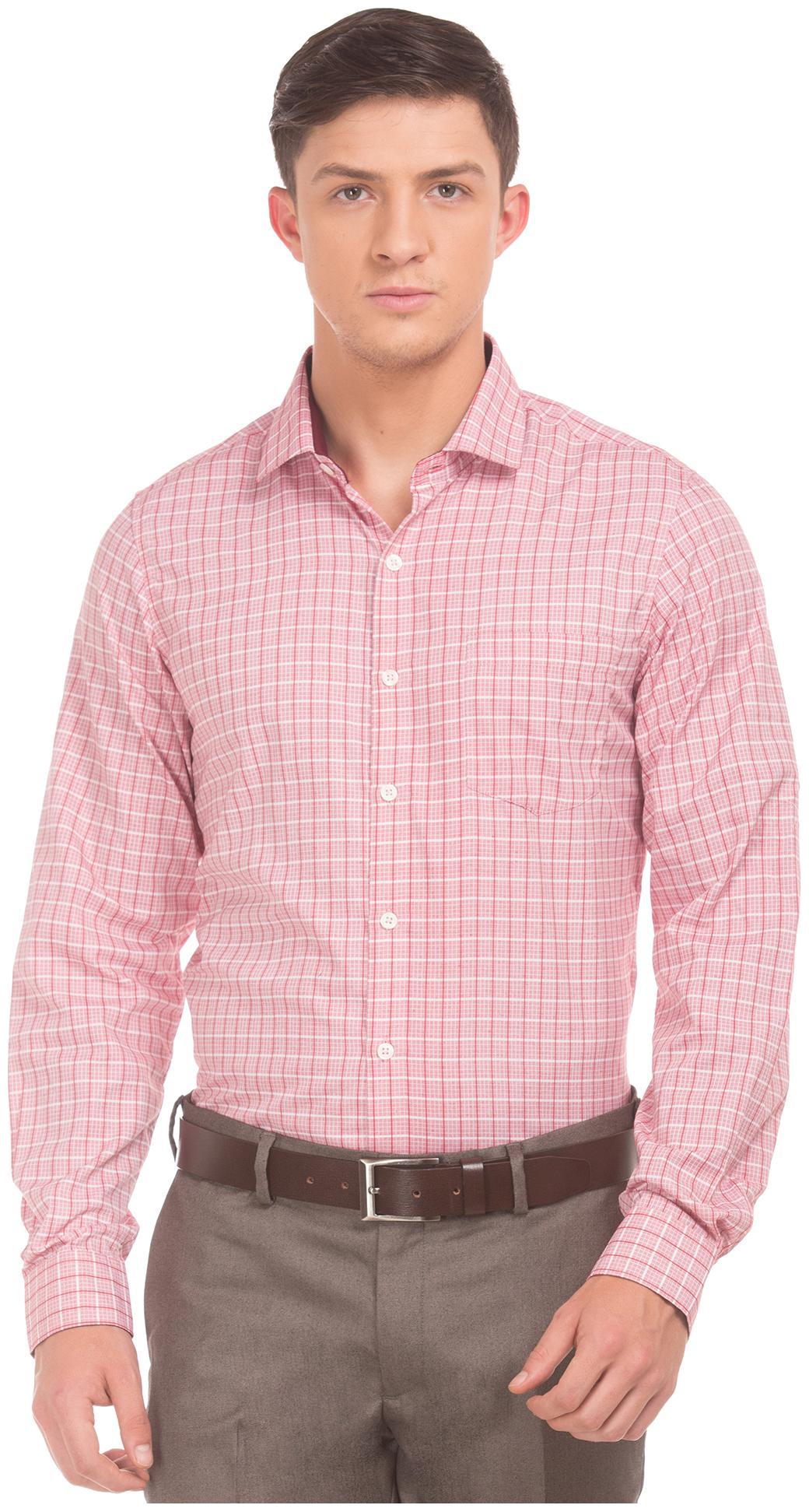 

Excalibur Men Slim fit Formal Shirt - Pink
