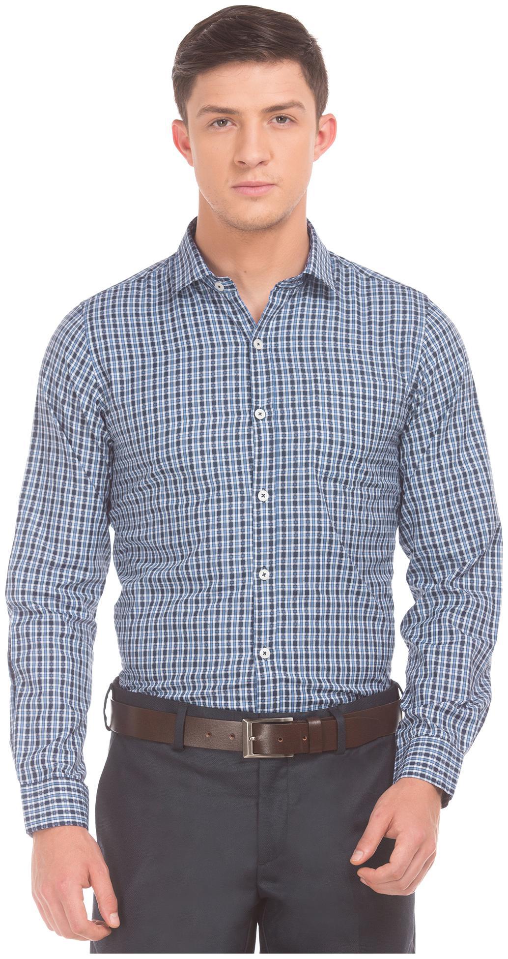 

Excalibur Men Slim fit Formal Shirt - Blue