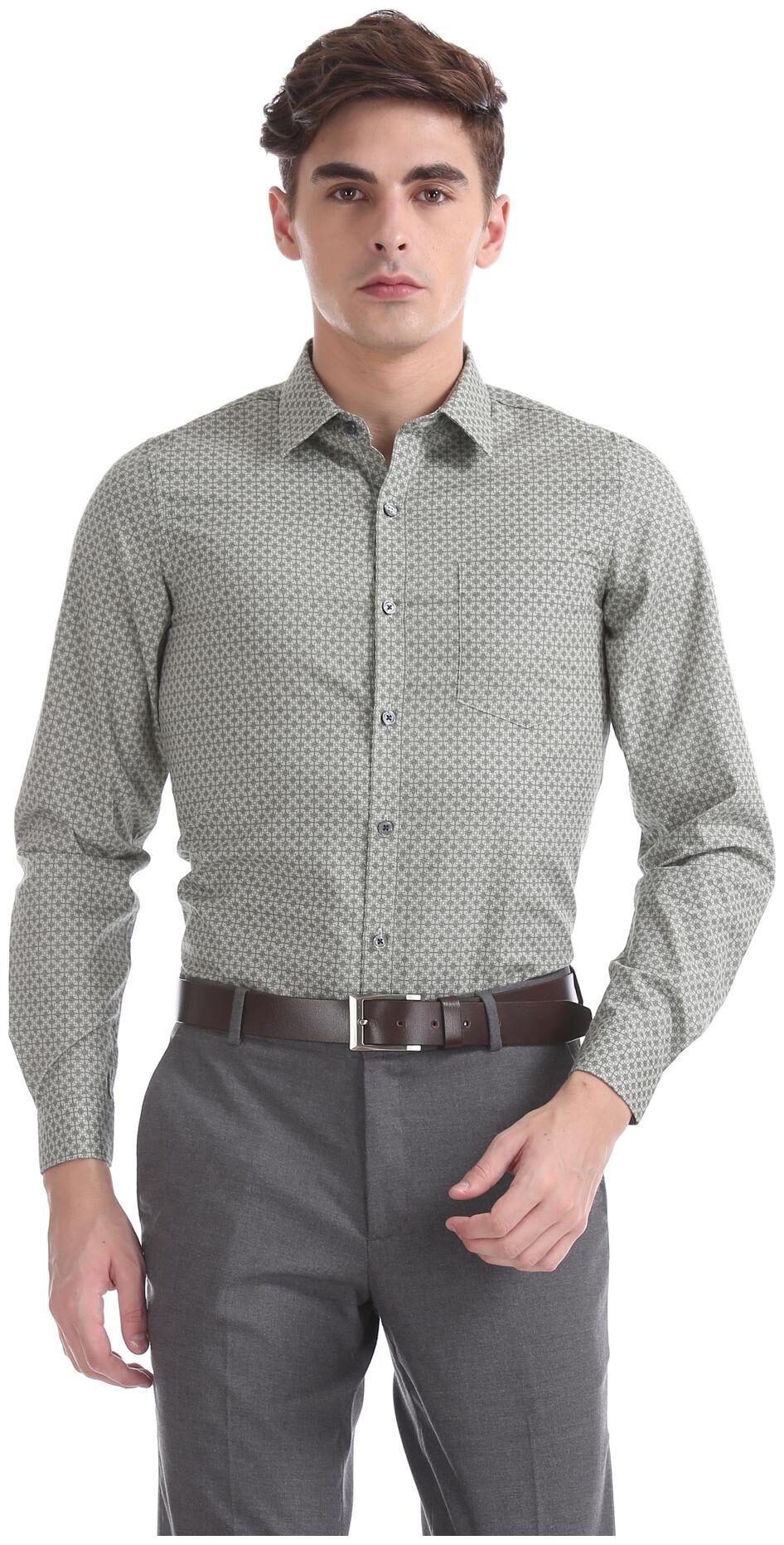 

Excalibur Men Super slim fit Formal Shirt - Grey