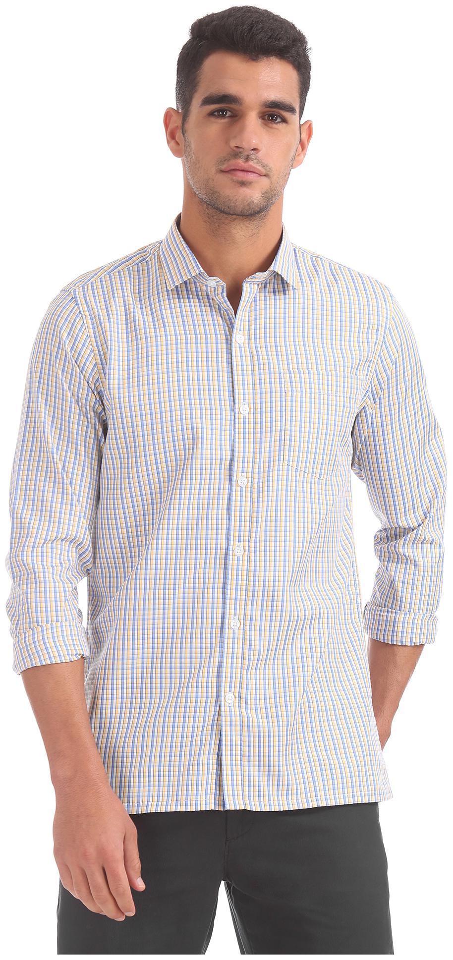 

Excalibur Men Multi Checked Slim Fit Casual Shirt