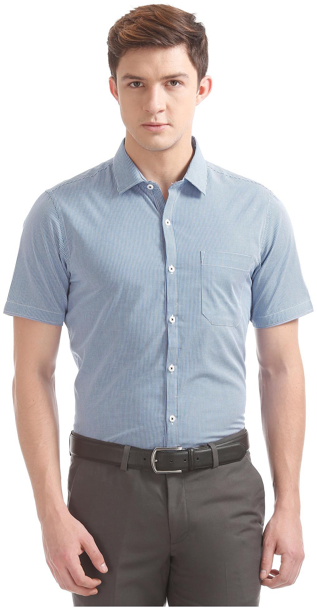 

Excalibur Men Slim fit Formal Shirt - Blue