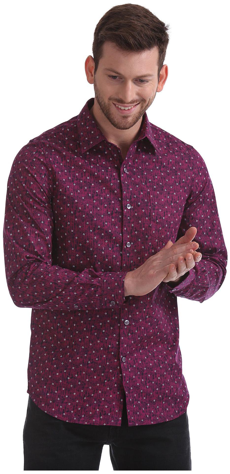 

Excalibur Men Super slim fit Formal Shirt - Pink