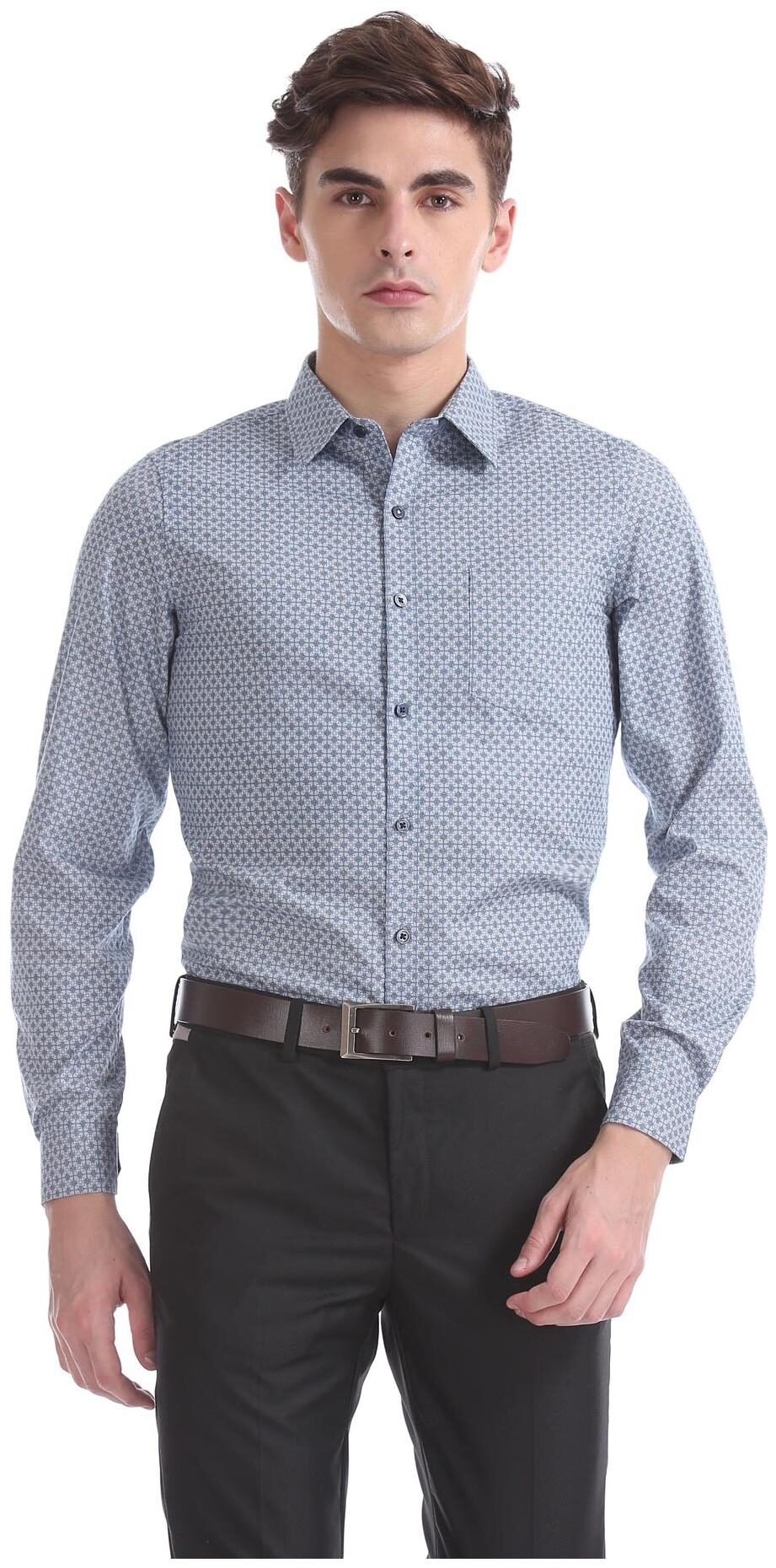 

Excalibur Men Super slim fit Formal Shirt - Blue