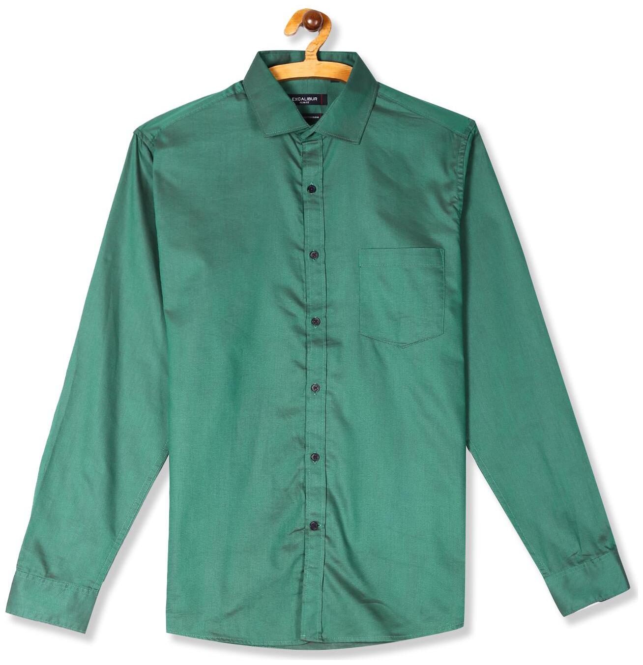 

Excalibur Men Slim fit Formal Shirt - Green