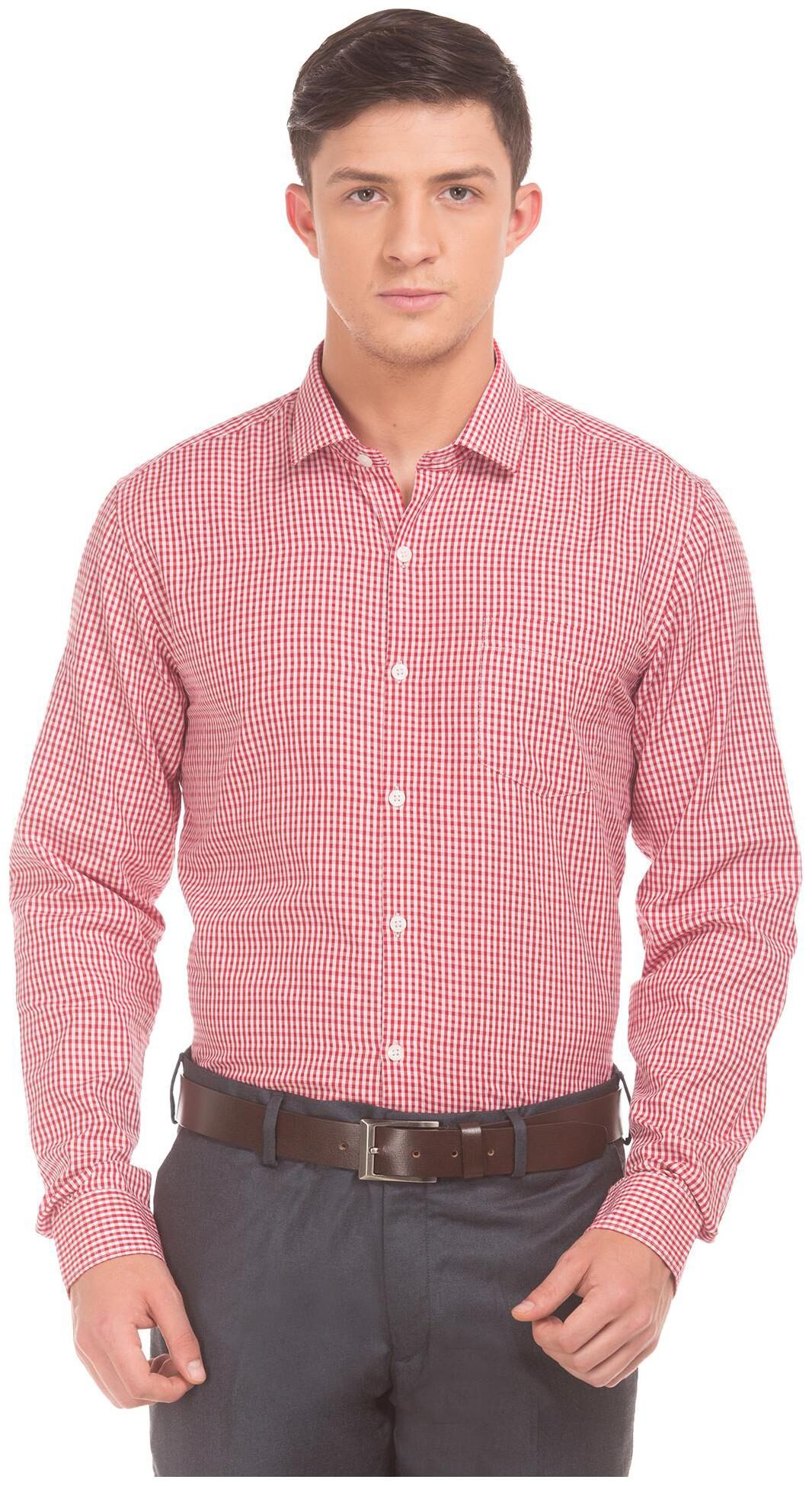 

Excalibur Men Regular fit Formal Shirt - Red