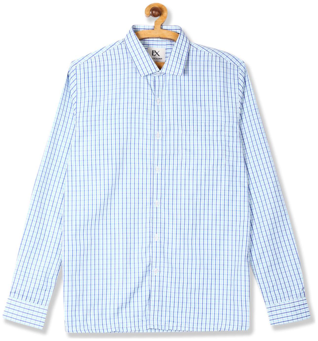 

Excalibur Men Regular fit Formal Shirt - Blue