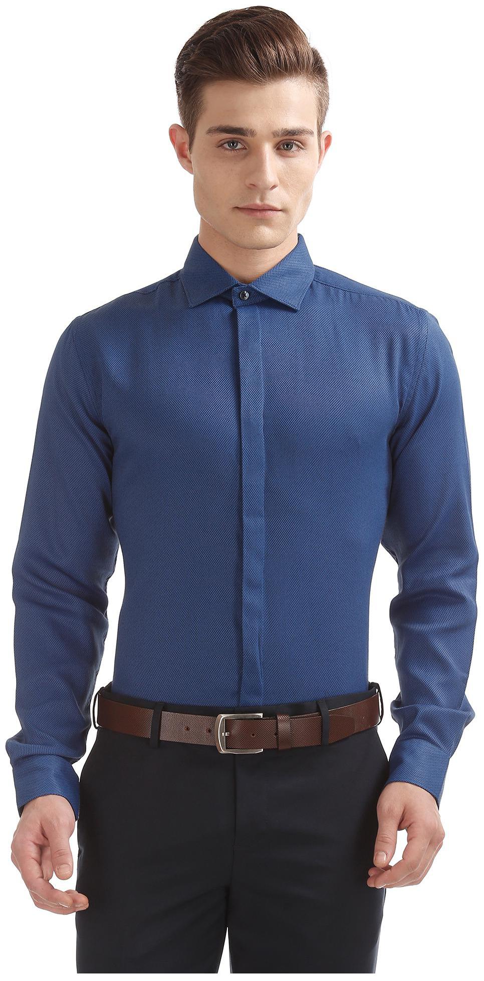 

Excalibur Men Regular fit Formal Shirt - Blue