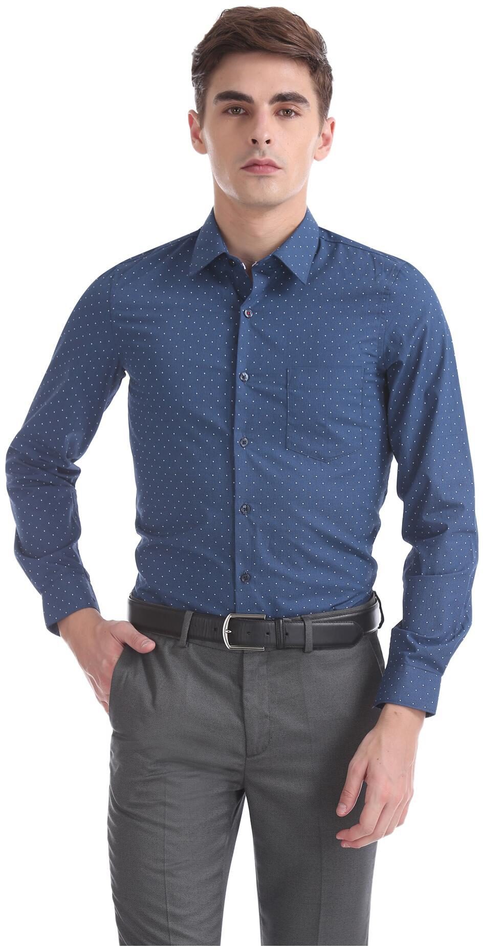 

Excalibur Men Super slim fit Formal Shirt - Blue