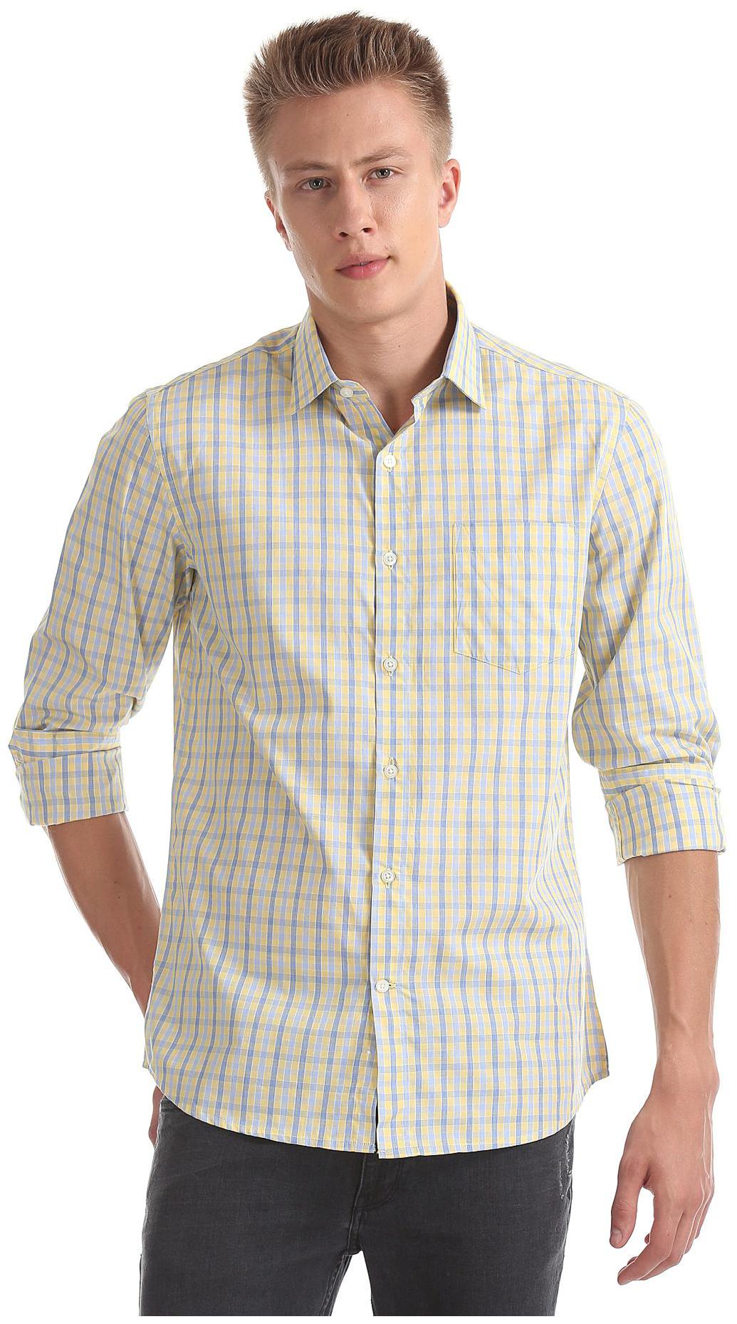 

Excalibur Men Regular fit Formal Shirt - Yellow
