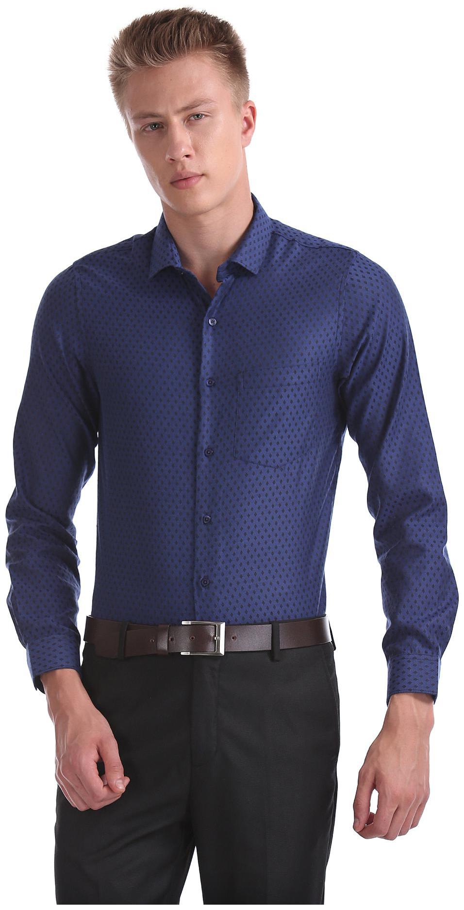 

Excalibur Men Super slim fit Formal Shirt - Blue