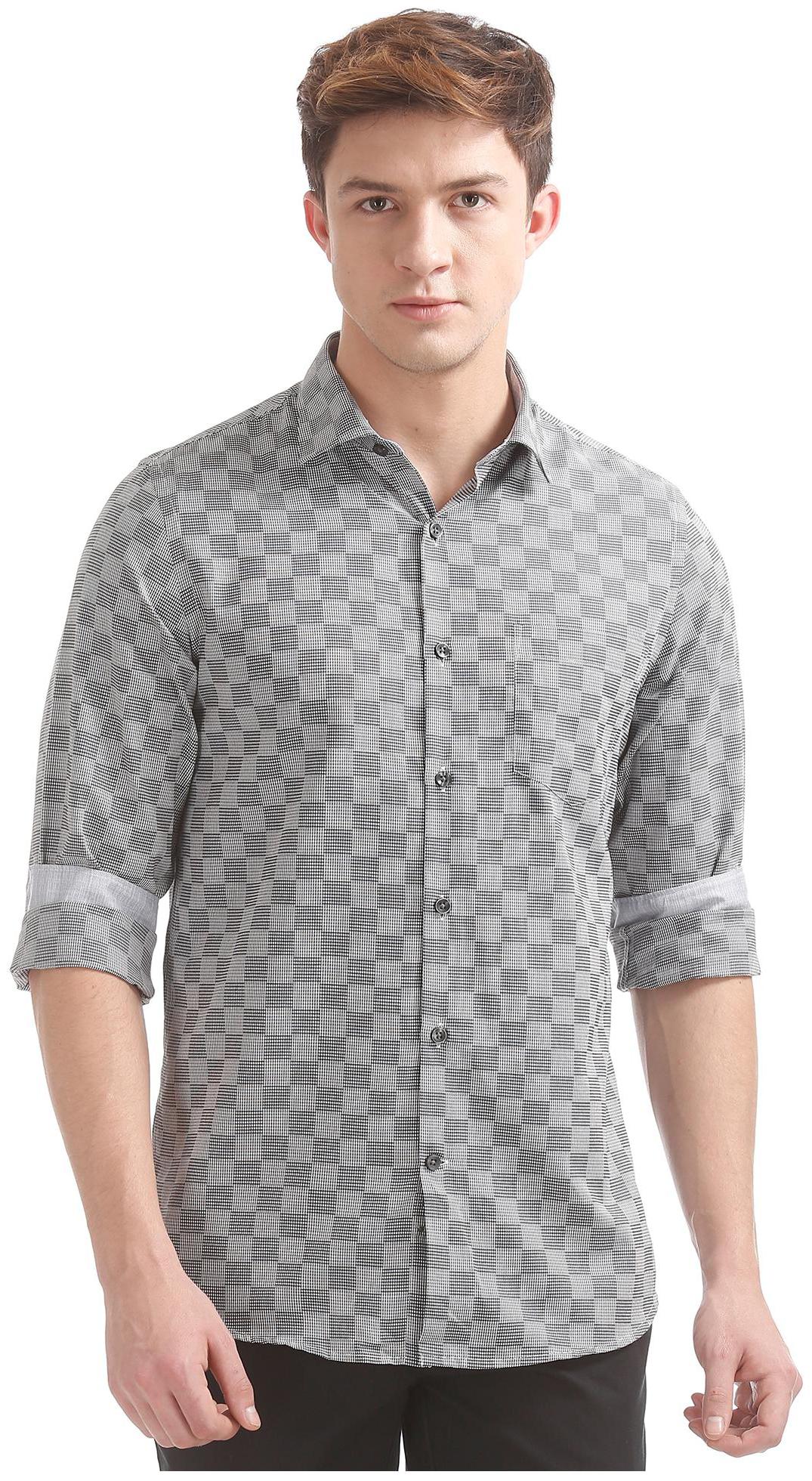 

Excalibur Men Slim fit Formal Shirt - Black