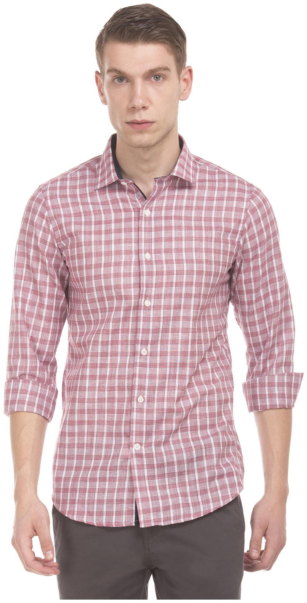 

Excalibur Men Slim fit Formal Shirt - Red