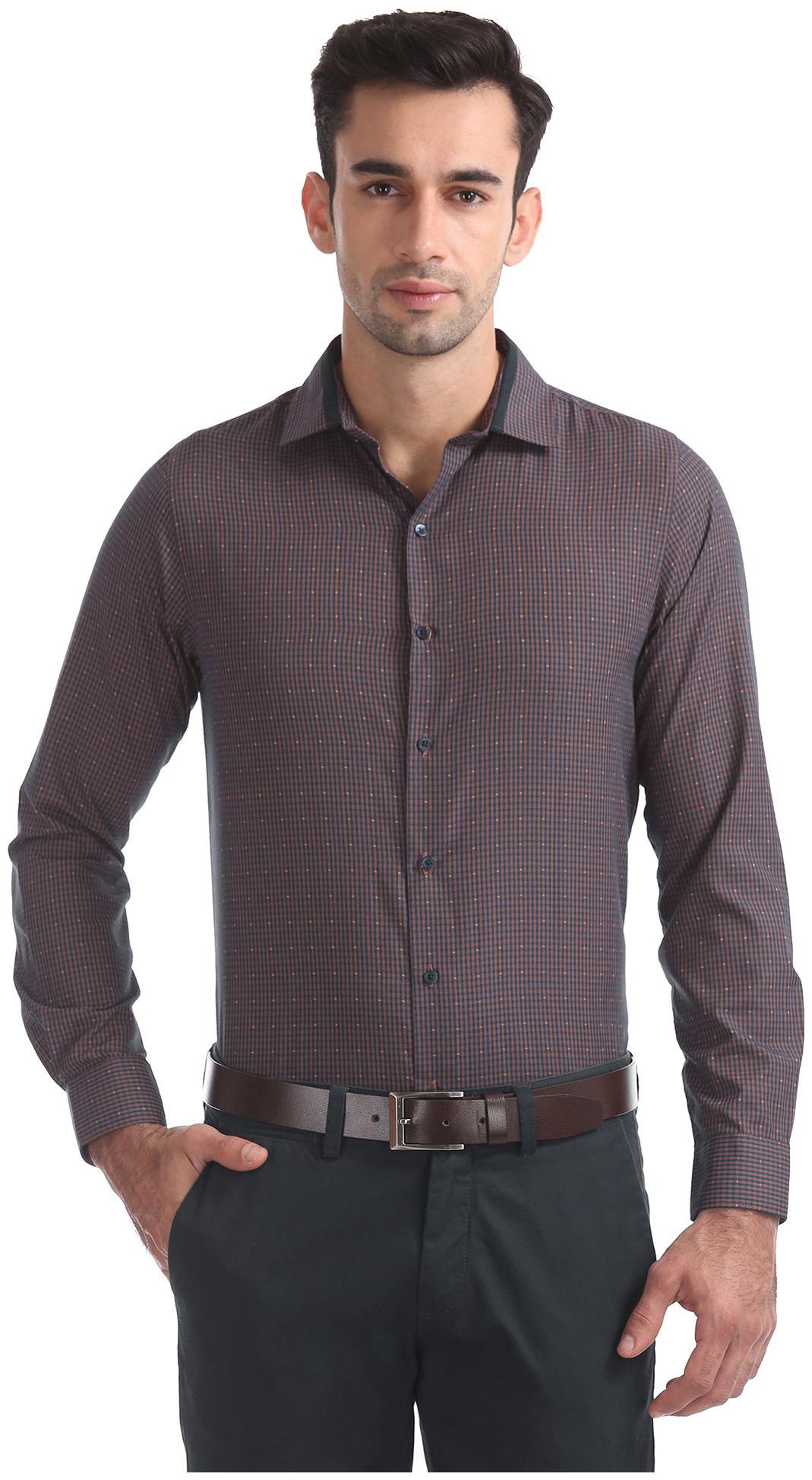 

Excalibur Men Slim fit Formal Shirt - Orange