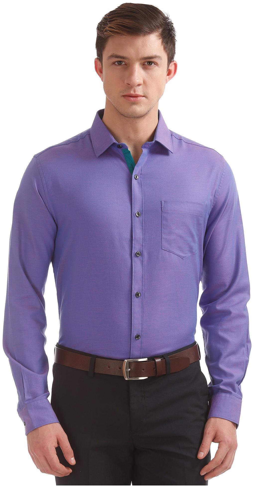 

Excalibur Men Regular fit Formal Shirt - Purple