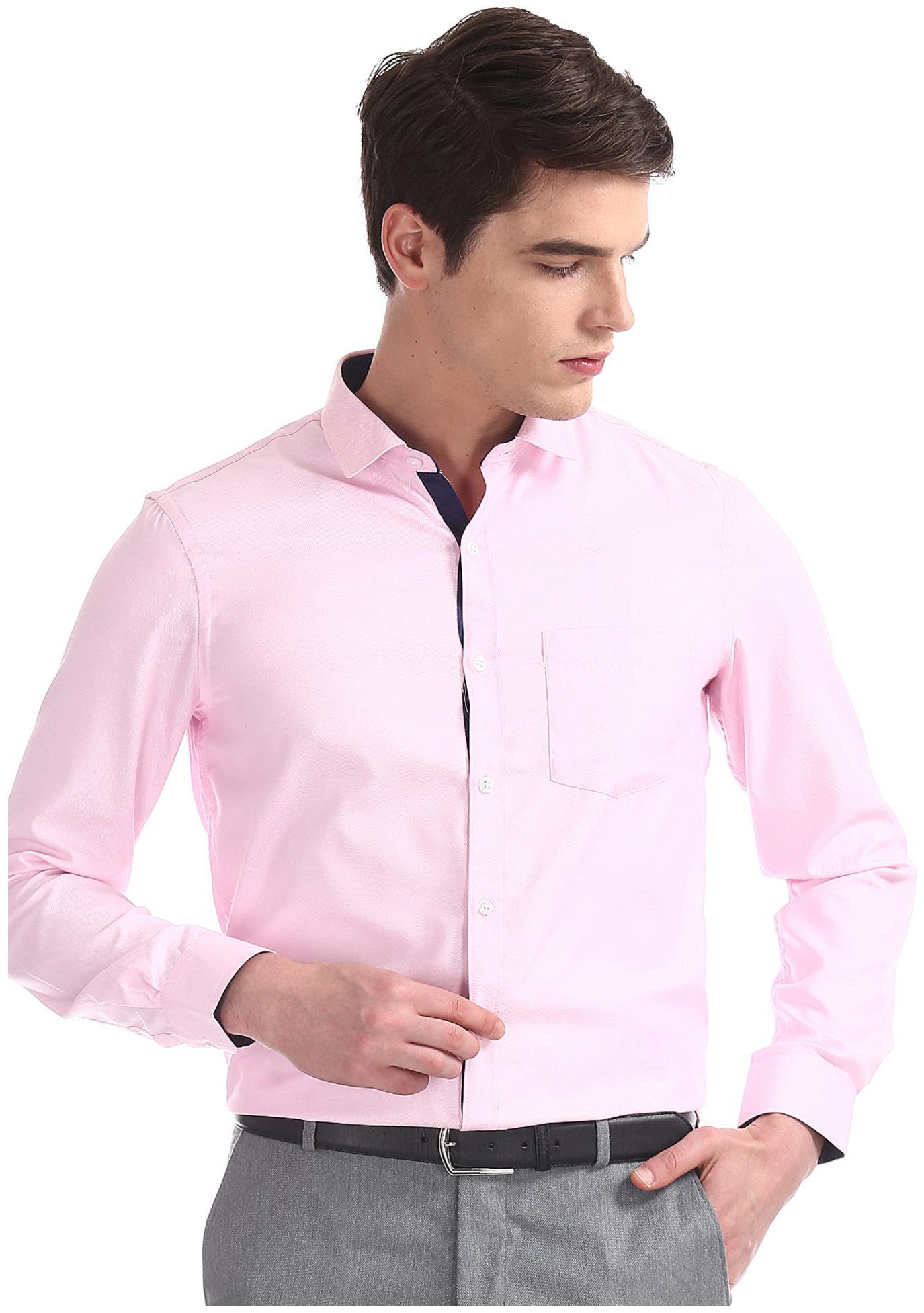 

Excalibur Men Slim fit Formal Shirt - Pink