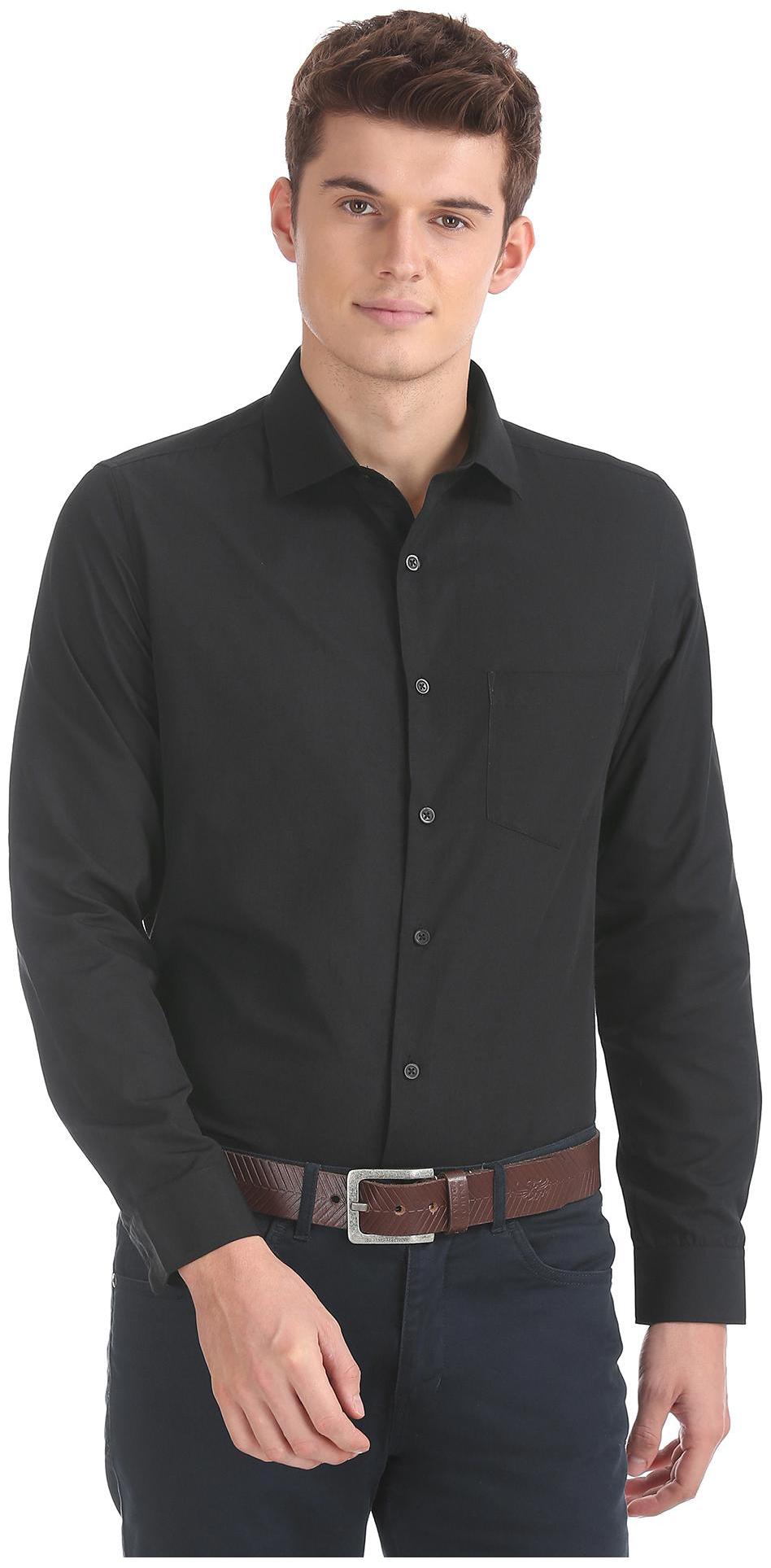 

Excalibur Men Regular fit Formal Shirt - Black