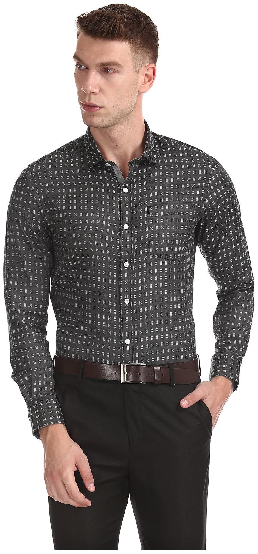 

Excalibur Men Regular fit Formal Shirt - Grey