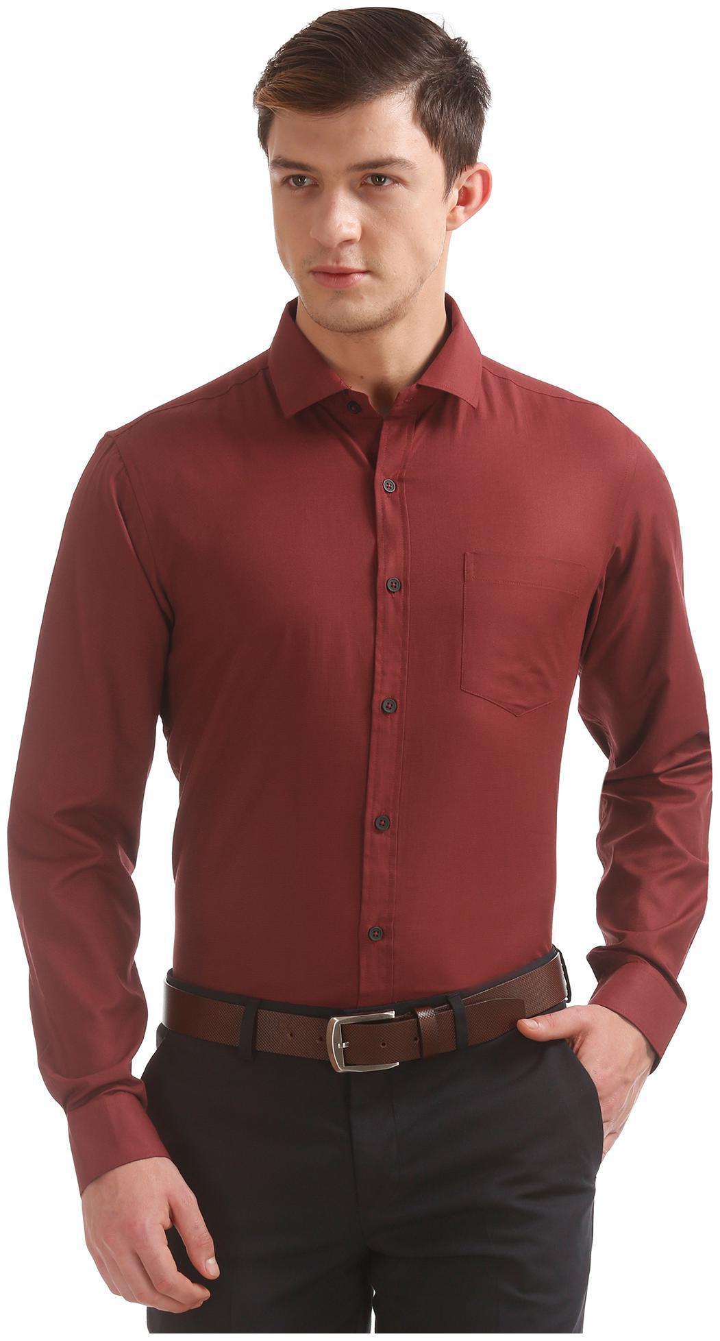 

Excalibur Men Regular fit Formal Shirt - Red