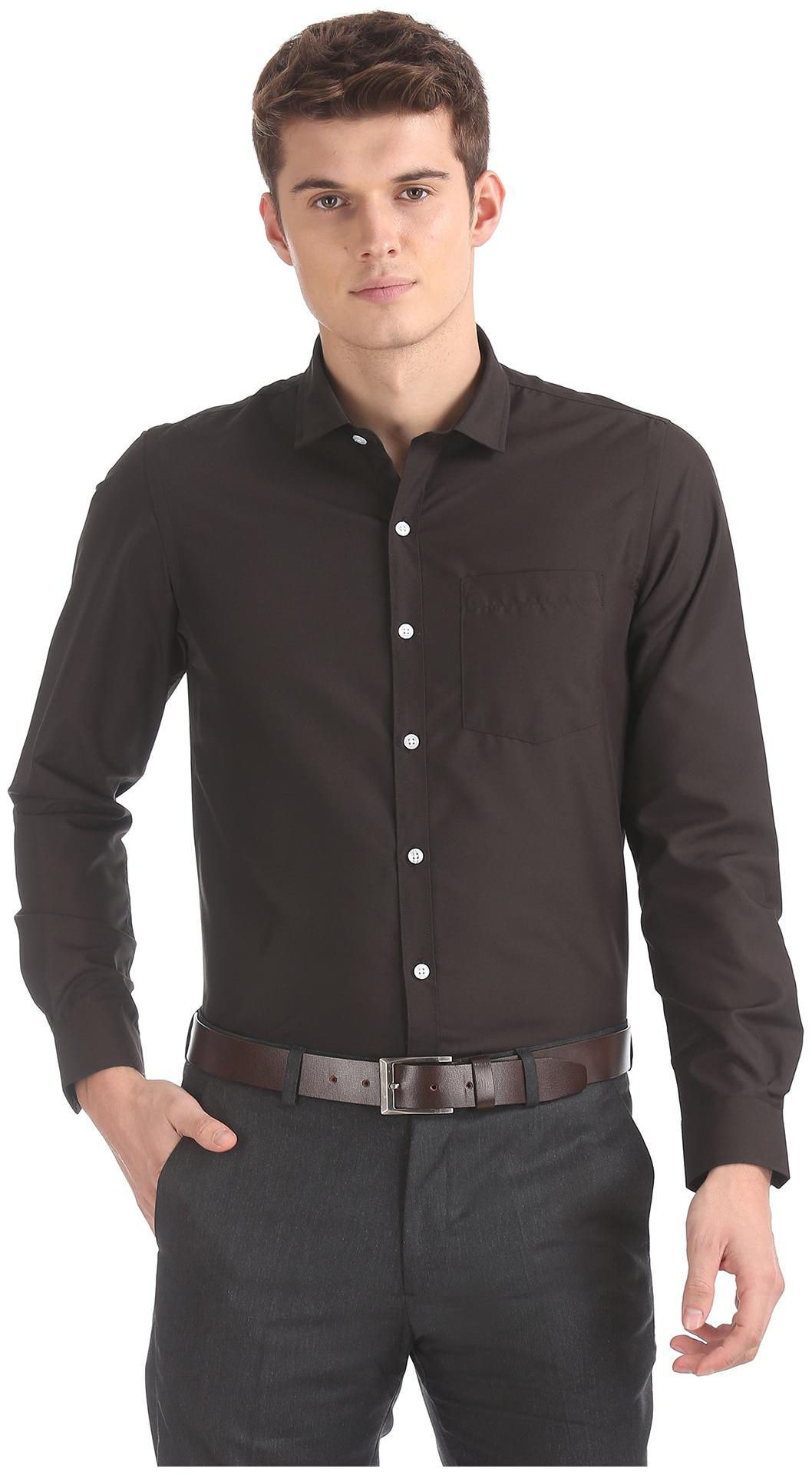 

Excalibur Men Regular fit Formal Shirt - Brown