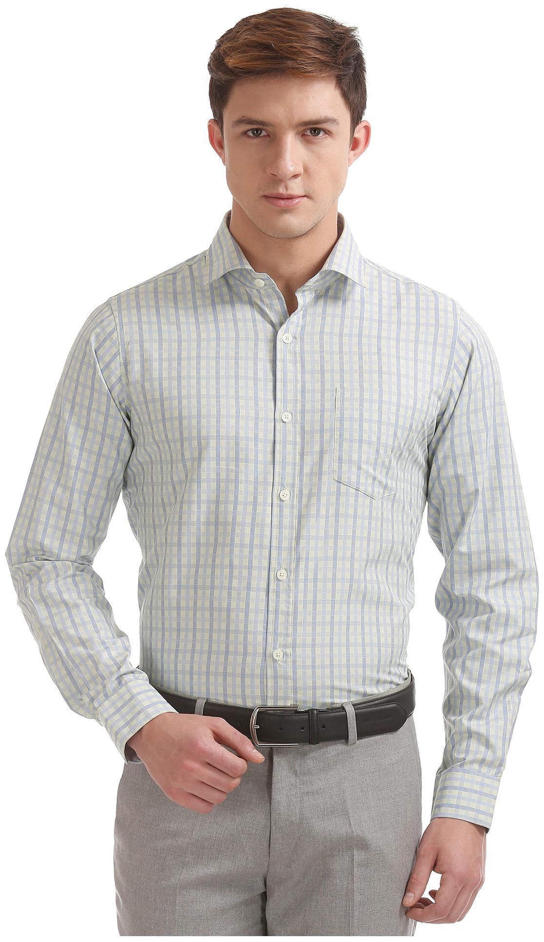

Excalibur Men Slim fit Formal Shirt - Green
