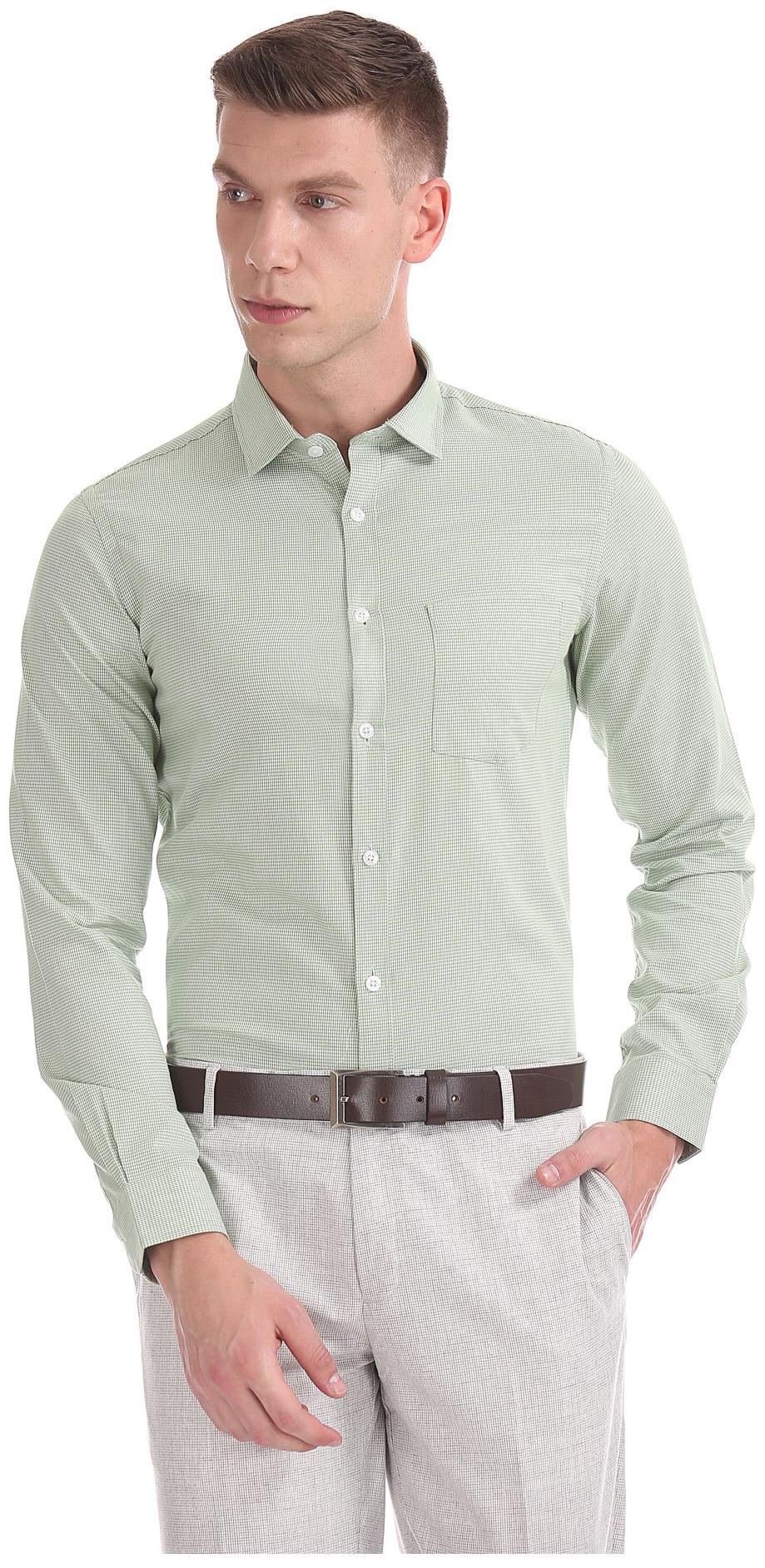 

Excalibur Men Slim fit Formal Shirt - Green