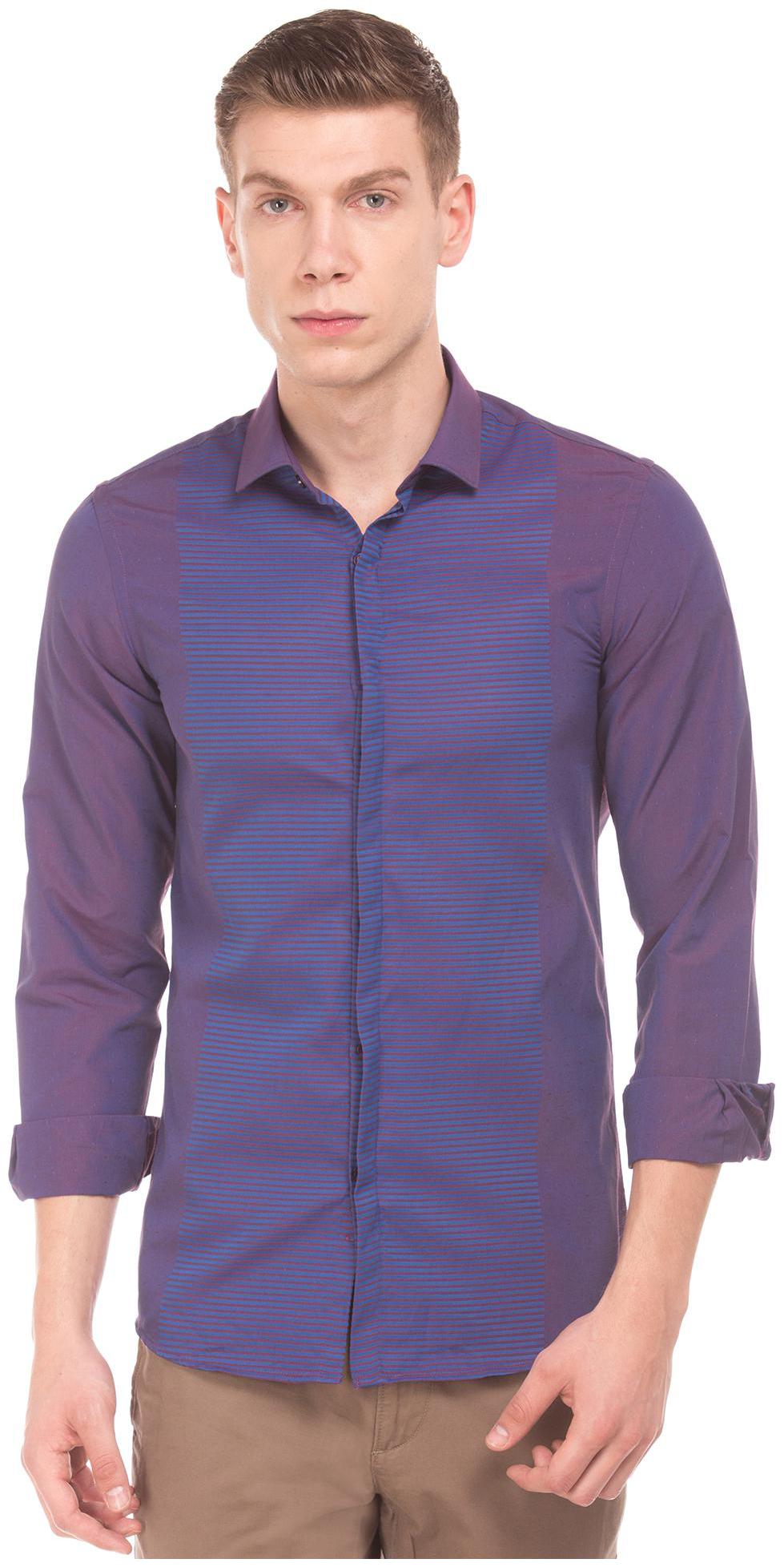 

Excalibur Men Super slim fit Formal Shirt - Purple