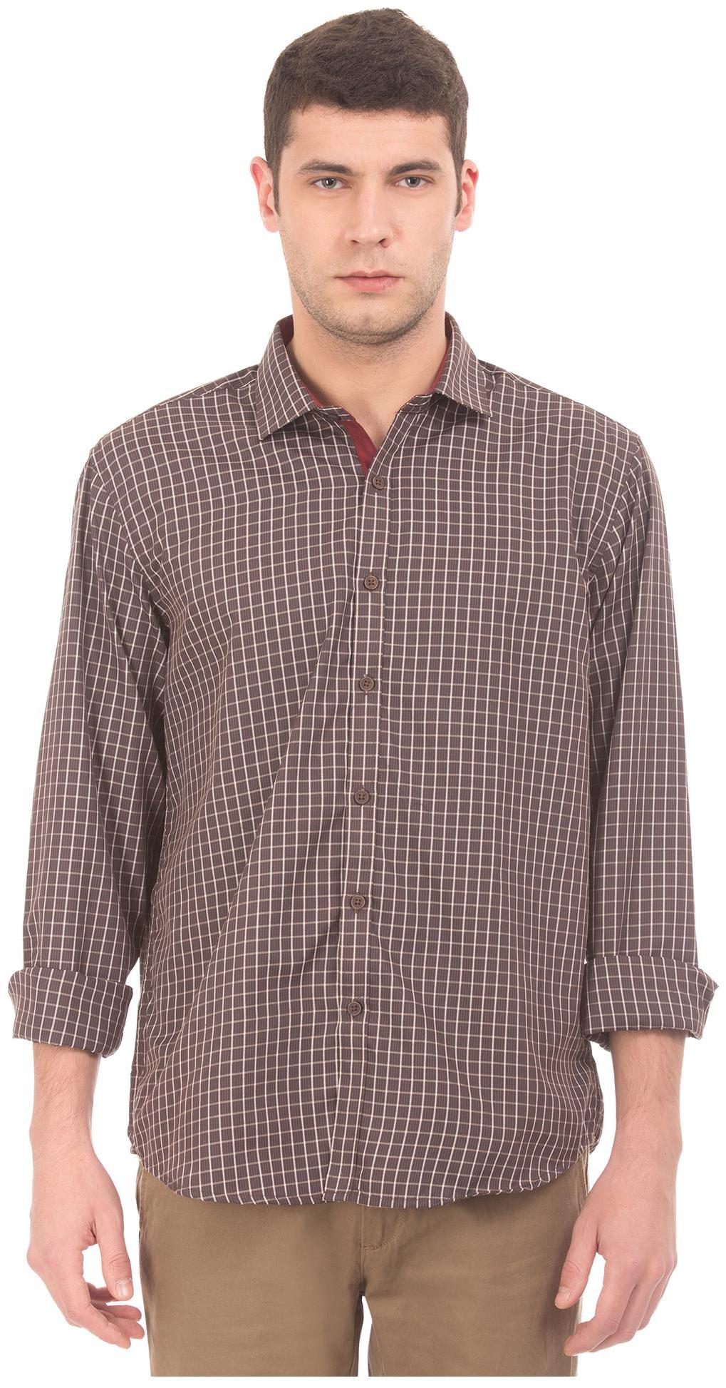 

Excalibur Men Slim fit Formal Shirt - Brown