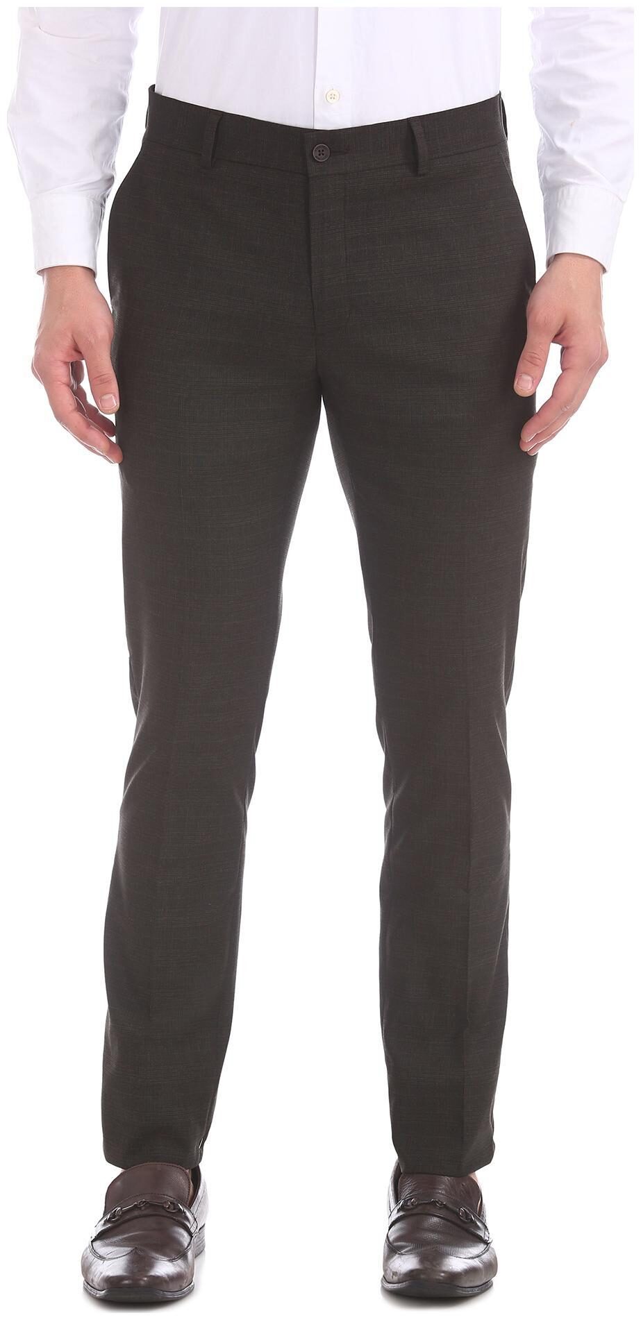 

Excalibur Men Solid Skinny Fit Formal Trouser - Brown