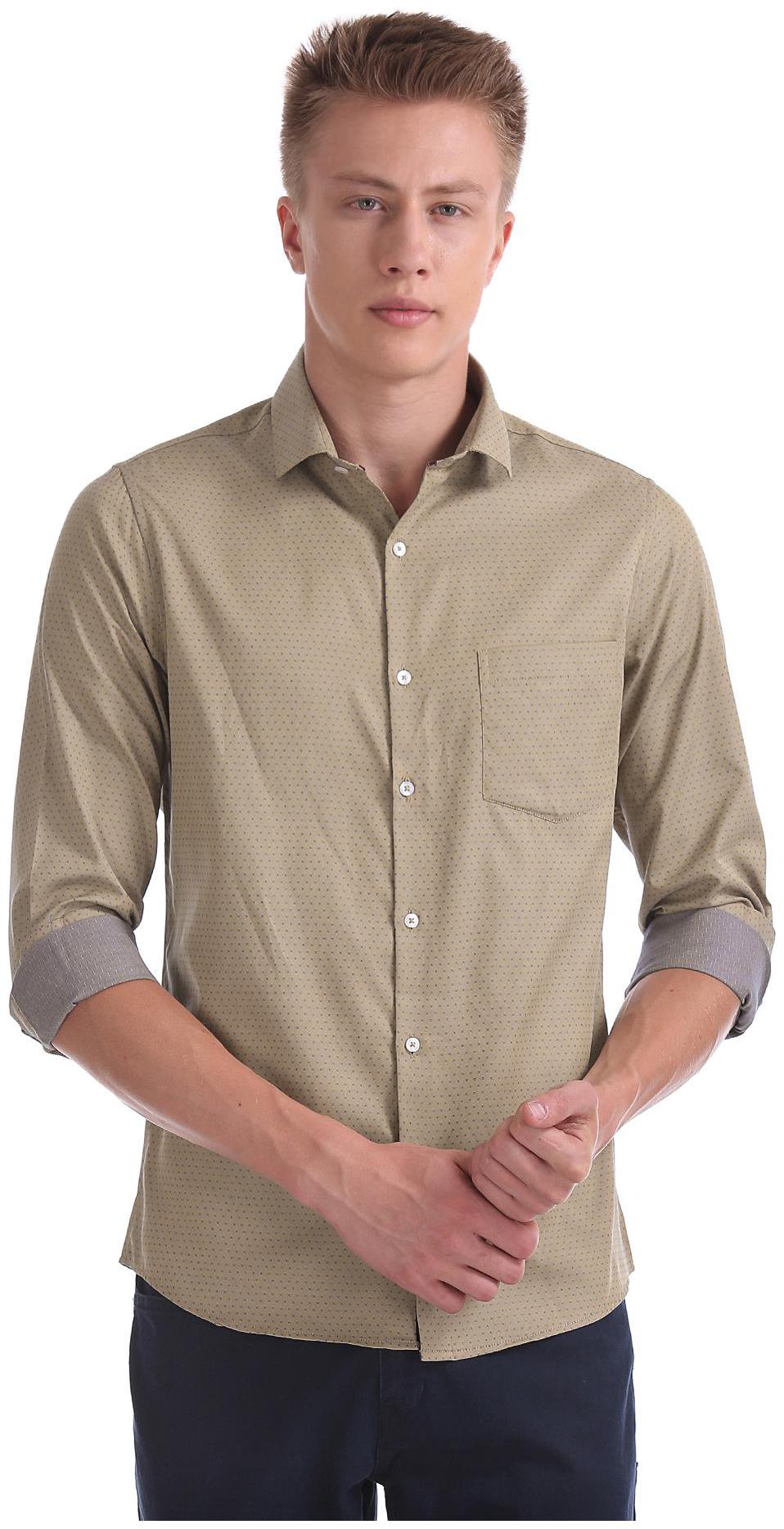 

Excalibur Men Slim fit Formal Shirt - Beige