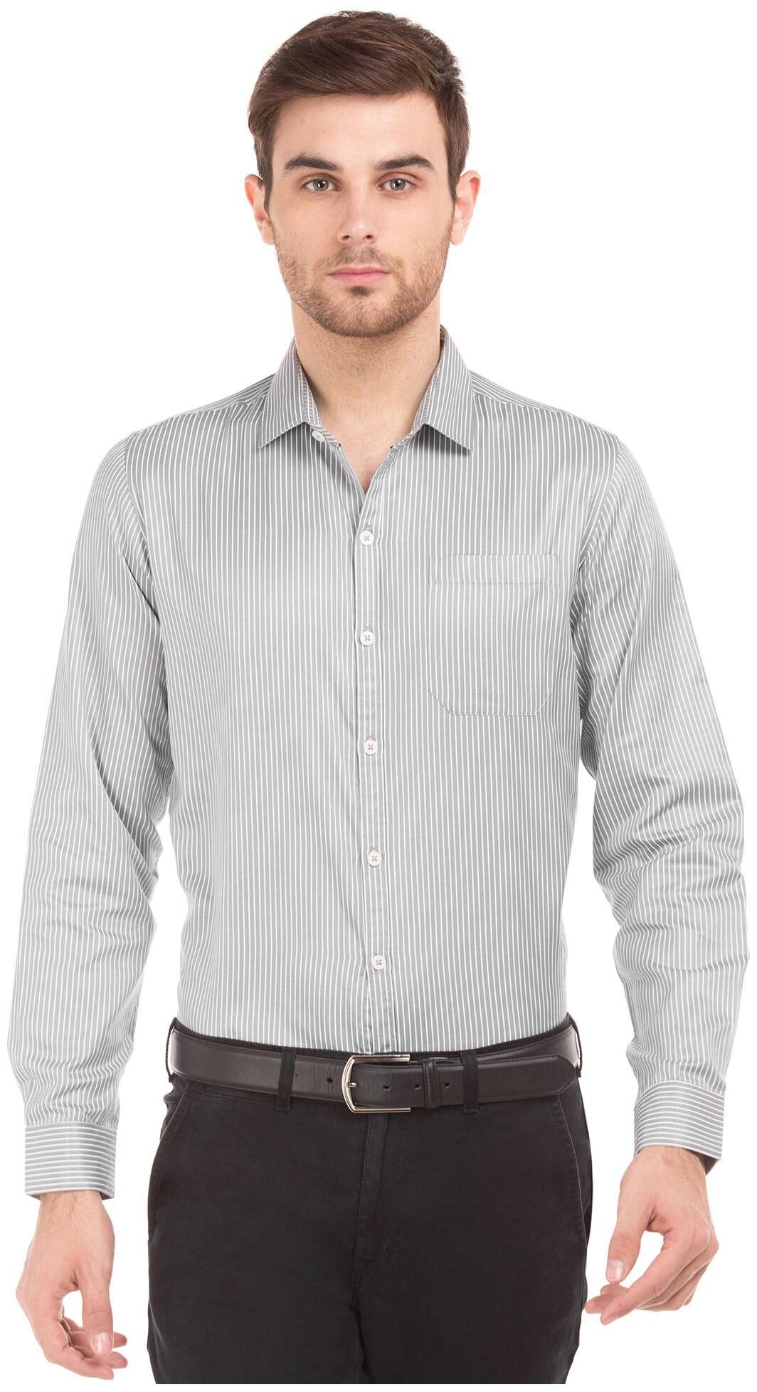 

Excalibur Men Slim fit Formal Shirt - Grey