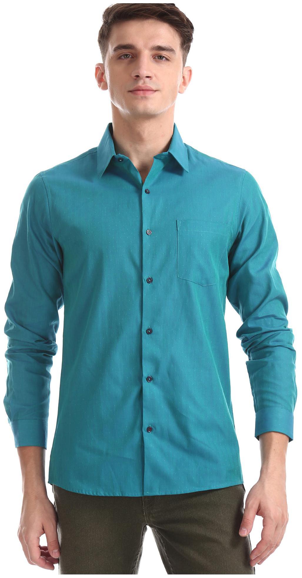 

Excalibur Men Super slim fit Formal Shirt - Green