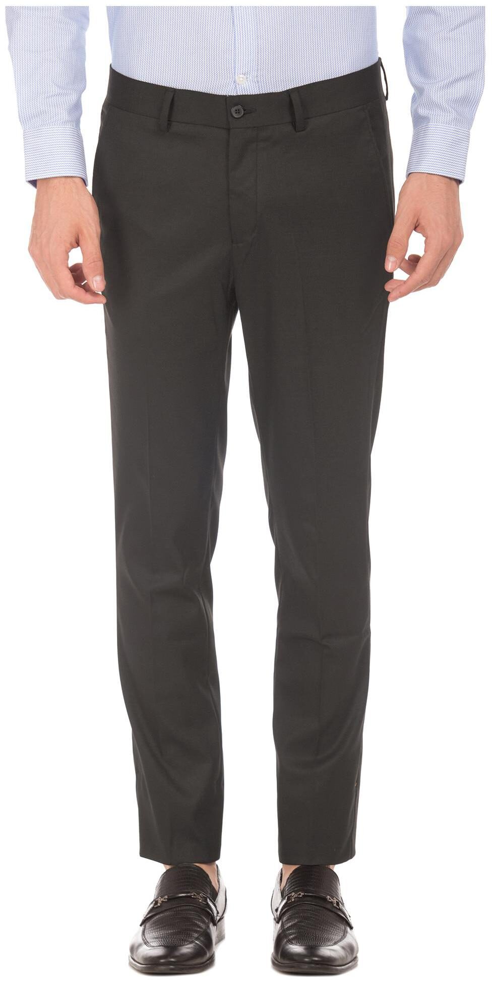 

Excalibur Men Solid Slim Fit Formal Trouser - Black