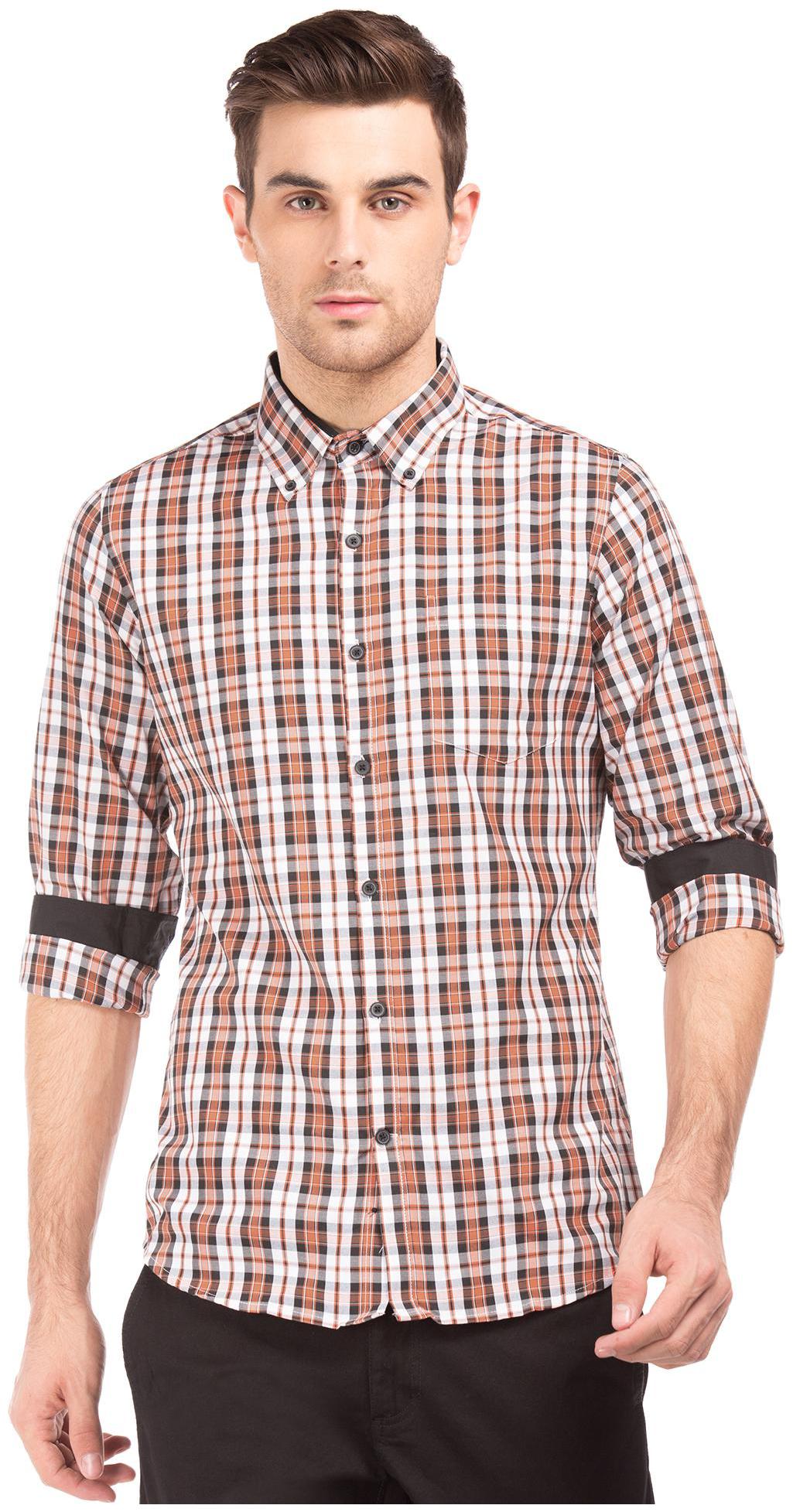 

Excalibur Men Slim fit Formal Shirt - Orange