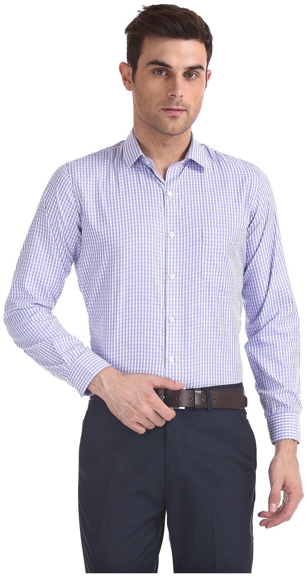 

Excalibur Men Regular fit Formal Shirt - Purple