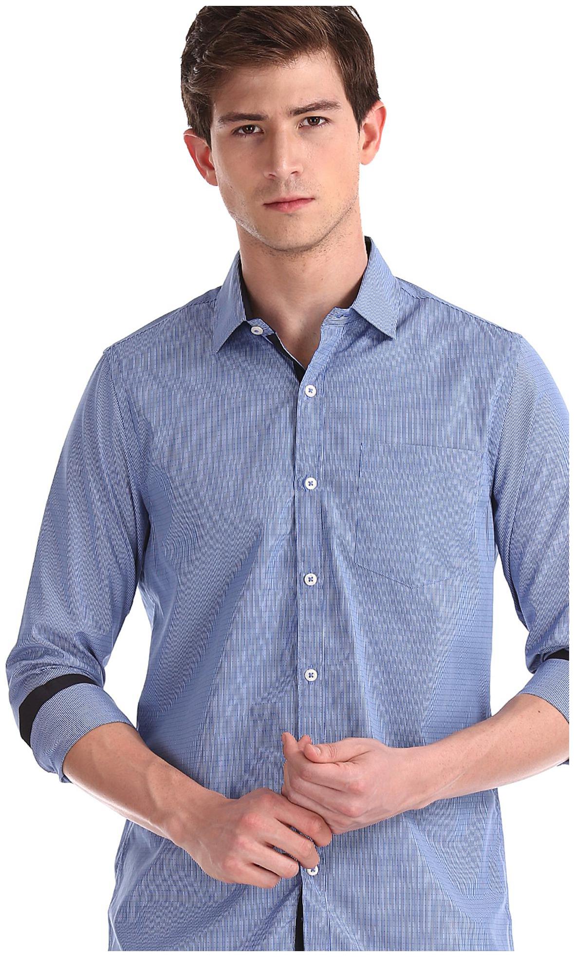 

Excalibur Men Slim fit Formal Shirt - Blue