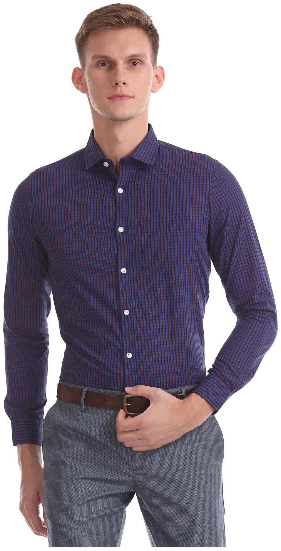 

Excalibur Men Slim fit Formal Shirt - Blue