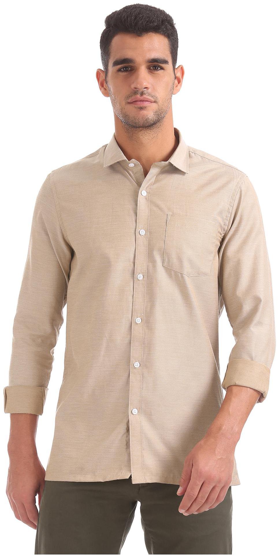 

Excalibur Men Brown Printed Slim Fit Casual Shirt