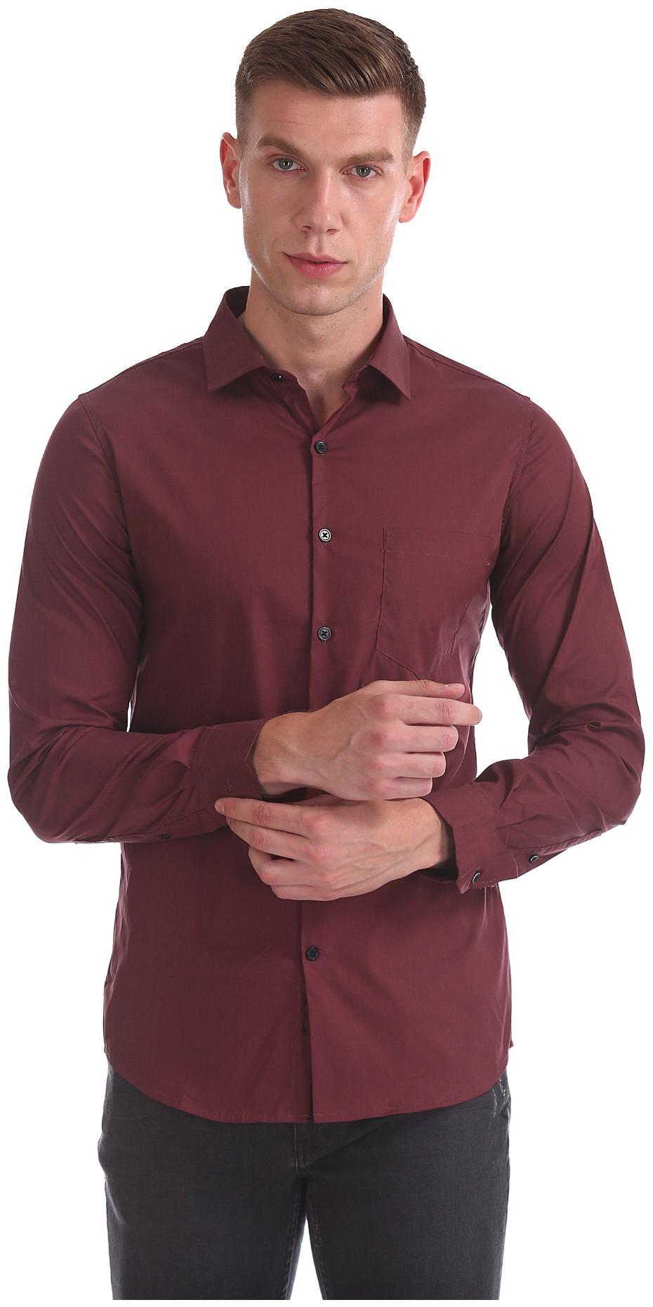 

Excalibur Men Slim fit Formal Shirt - Red