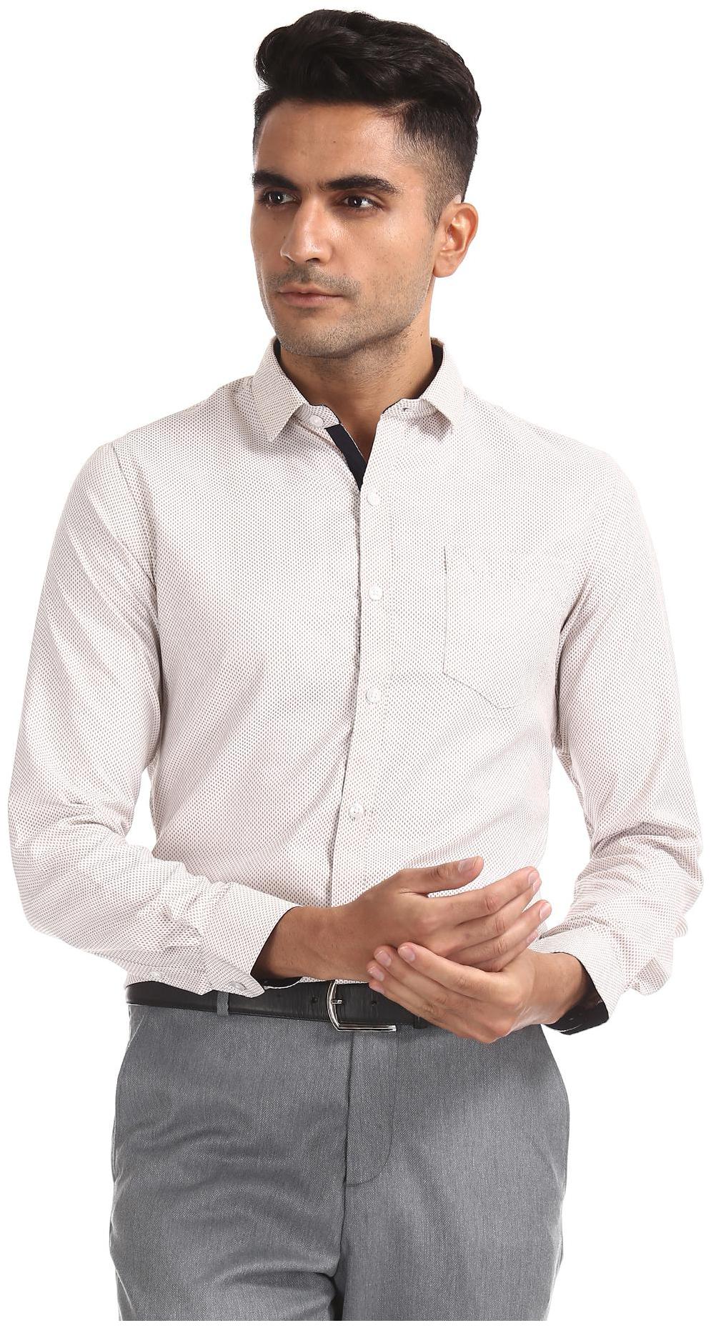 

Excalibur Men Regular fit Formal Shirt - Beige