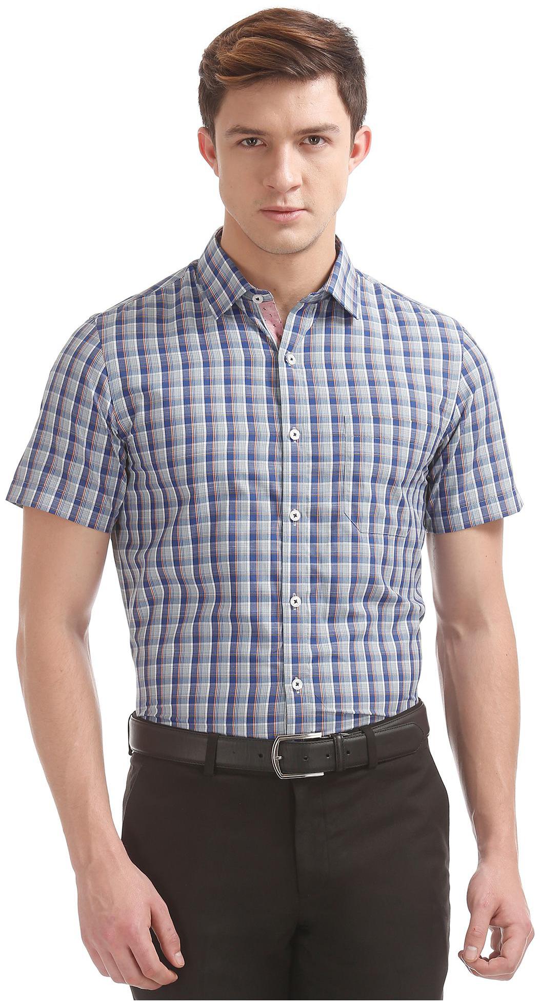 

Excalibur Men Slim fit Formal Shirt - Blue