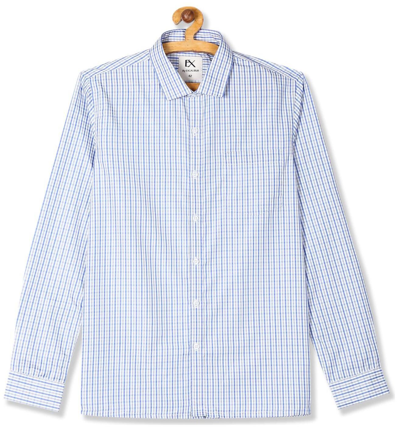 

Excalibur Men Regular fit Formal Shirt - Blue