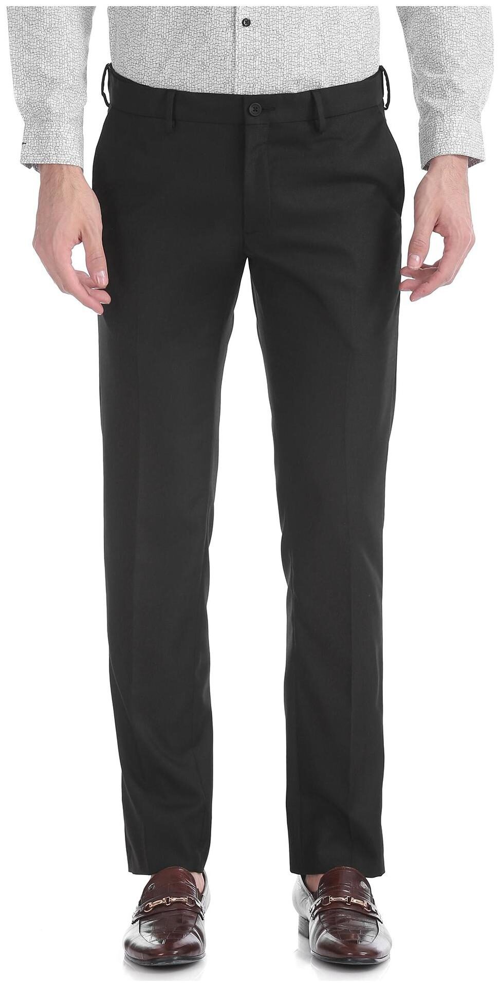 

Excalibur Men Textured Slim Fit Formal Trouser - Black