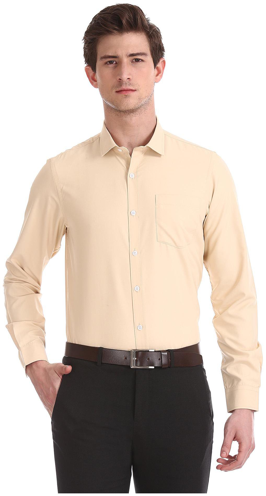 

Excalibur Men Regular fit Formal Shirt - Beige