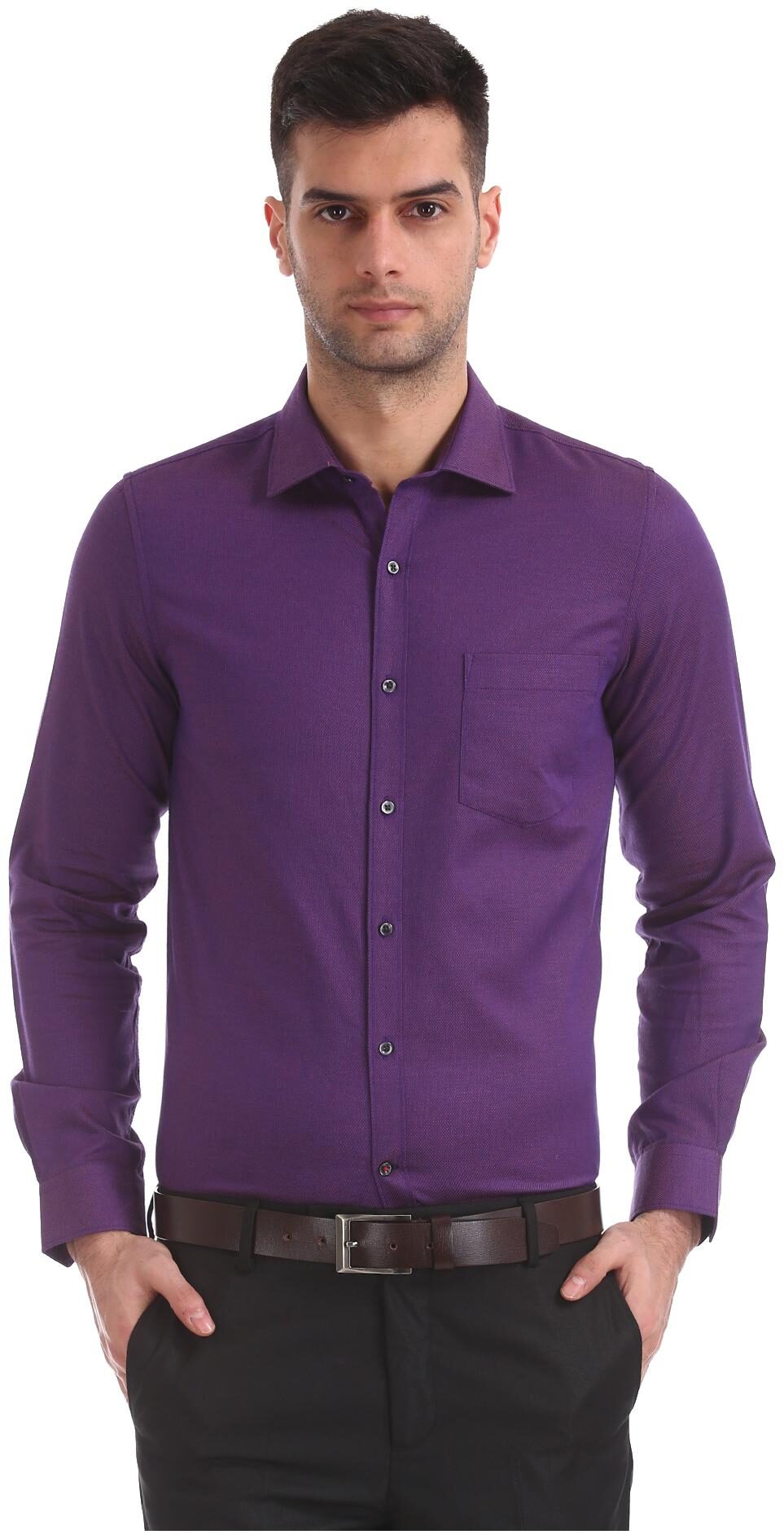 

Excalibur Men Slim fit Formal Shirt - Purple