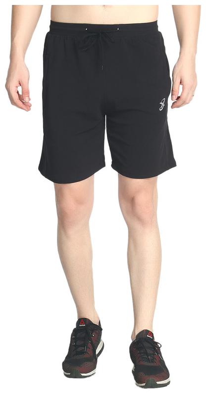 

Exceedsports Polyester Solid Black Sports Shorts For Men