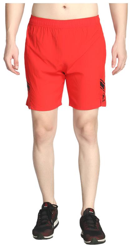 

Exceedsports Polyester Solid Red Sports Shorts For Men